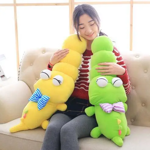 

WYZHY down cotton bow crocodile plush toy doll sofa decoration to send friends and children gifts 60CM