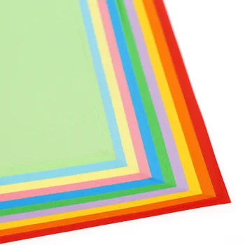 

New Year 100pcs/lot A4 color copy paper 100 sheets kindergarten origami card paper color paper red yellow blue green pink AB335