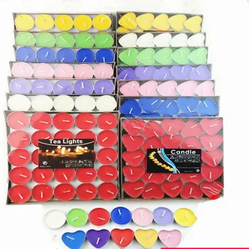 

Fashion 50 Pieces Tea Lights Party Birthday Candle Wedding Birthday Scented Candle Fashion Valentine's Day Gift Home Decorations