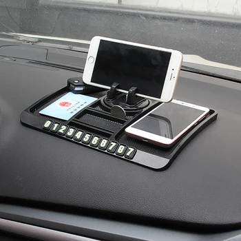 

Car Ornament PVC 360 Degree Adjustable Mobile Phone Holder Anti Slip Mat Automobiles Dashboard Non Slip Pad For GPS Navigation