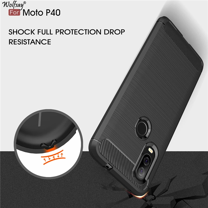 Wolfsay противоударный чехол для Motorola Moto One Vision P40 мягкий ТПУ матовый телефон Fundas