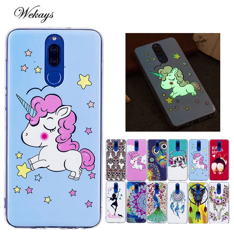 

Wekays Cute Cartoon Luminous Unicorn Soft Silicone Fundas Case For Coque Huawei Ascend Mate 10 Lite/Mate 10lite Cover Cases Capa