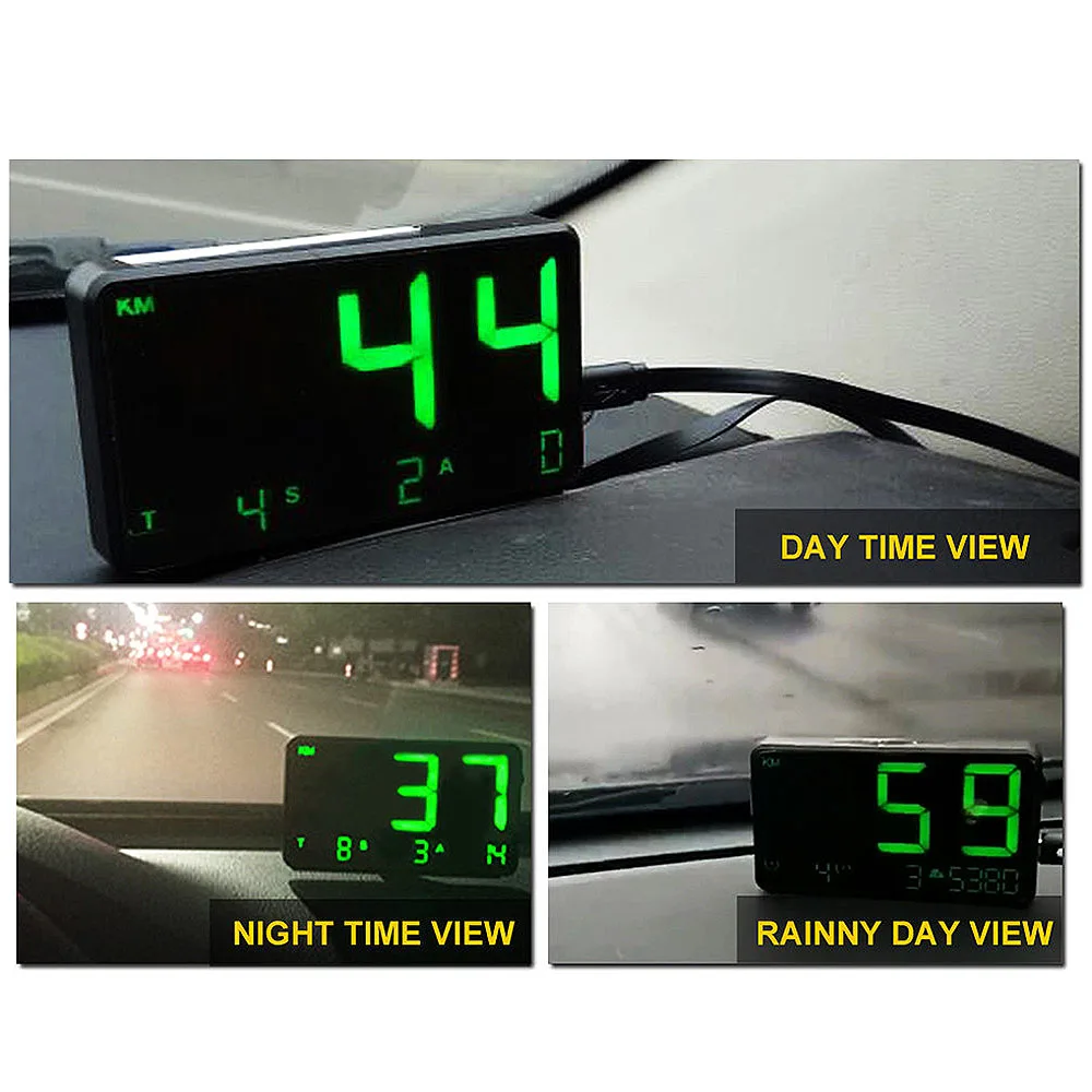 Универсальный 4,5 дюймовый цифровой автомобильный gps измеритель скорости дисплей скорости HUD MPH для велосипеда мотоцикла автомобиля