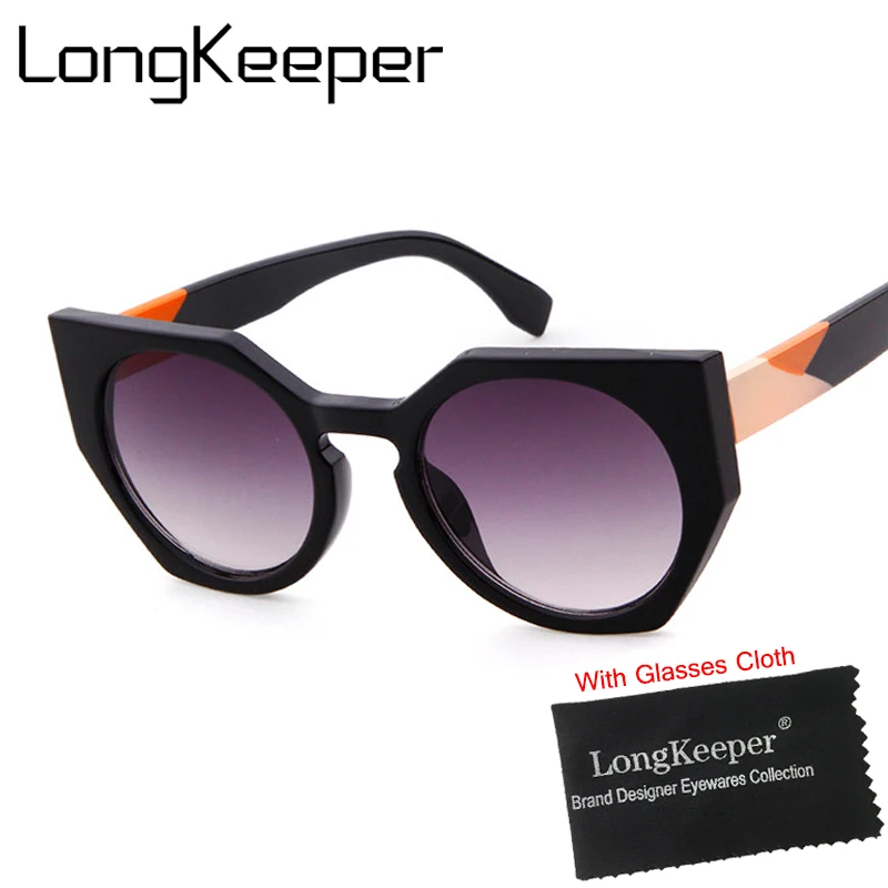 

LongKeeper The New Cat's Eye Sunglasses Woman Luxury Original sunrun Brand Designer Glasses Vintage Retro Woman gafas De Sol