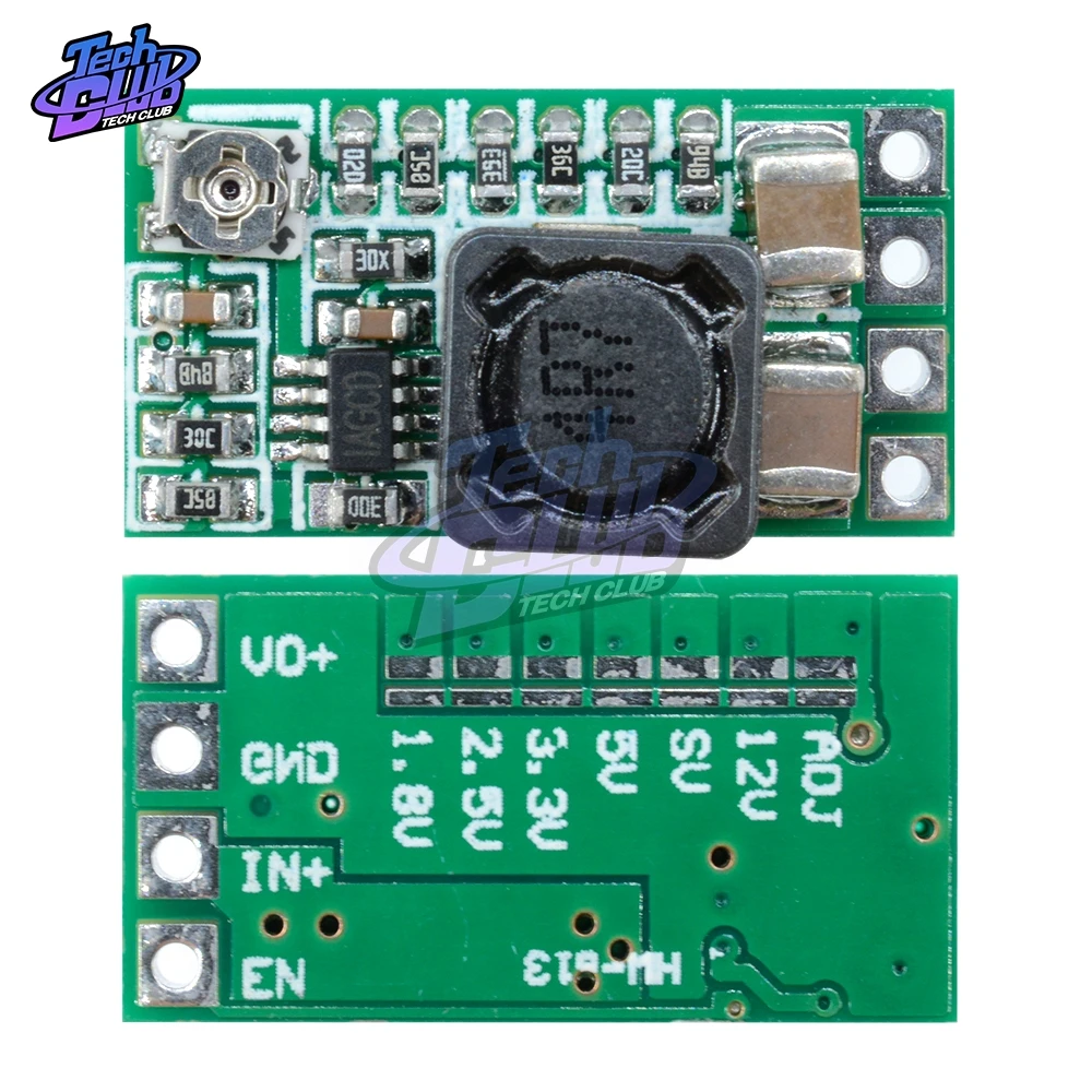 Mini DC-DC 12-24V to 5V 3A Step Down Power Supply Module Voltage Buck Converter Adjustable 97.5% 1.8V 2.5V 3.3V 5V 9V 12V