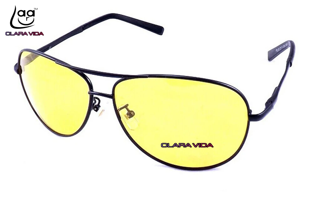 

=CLARA VIDA Driver's TAC enhanced yellow night polarized Color polaroid polarised sport UV 400 Men women sunglasses