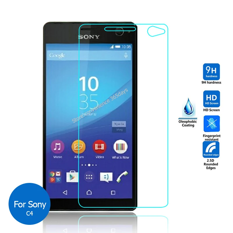 

For Sony Xperia C4 Tempered Glass Screen Protector 2.5 9h Safety glass Film on XperiaC4 C 4 Dual E 5303 5306 5333 5343 5353 5363