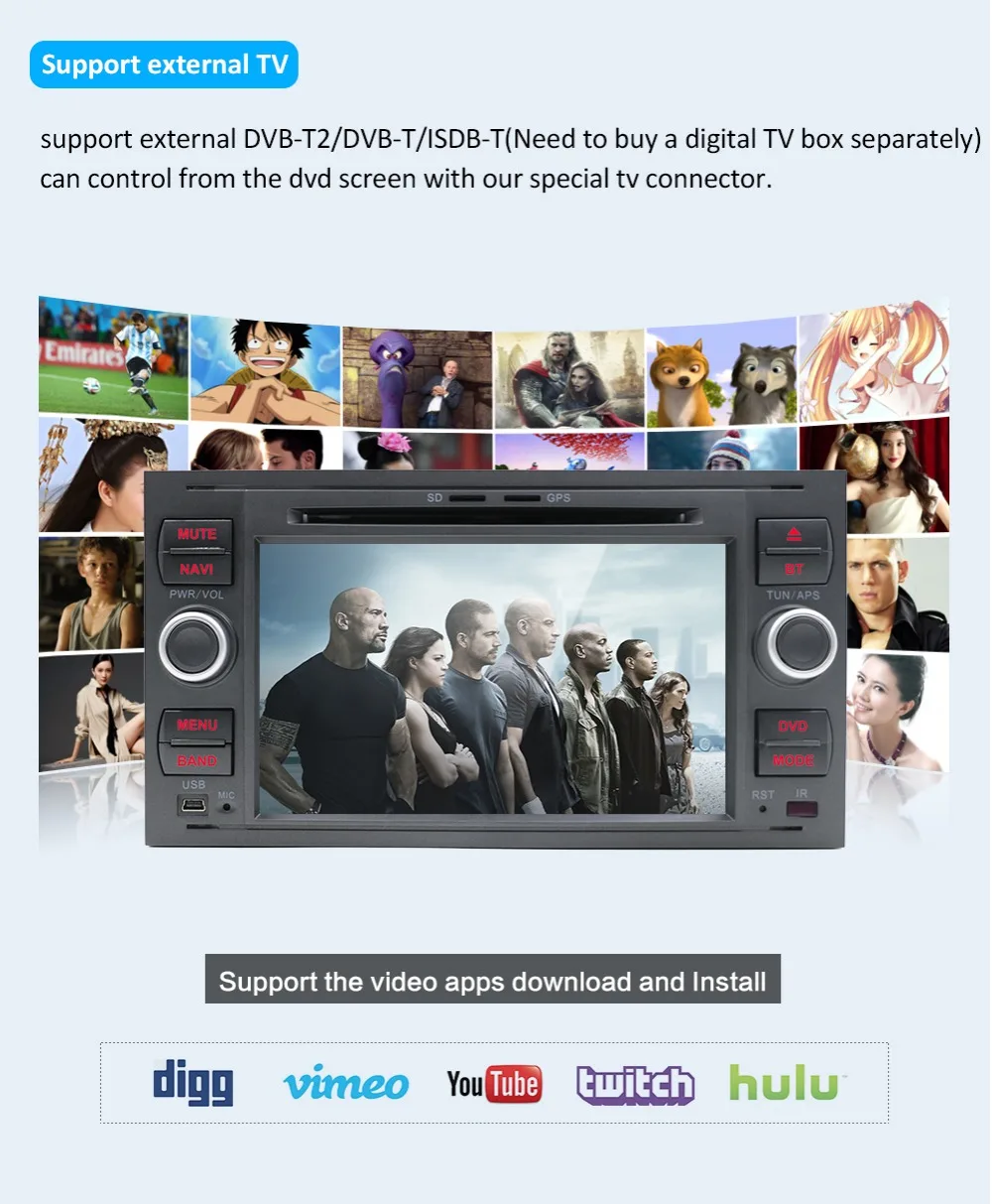 Top OCTA CORE Android 9.0 for FORD connect S-Max C-max Kuga Fusion Transit Fiesta Focus II 2 din 1024*600 WIFI car dvd gps player 18 Top OCTA CORE Android 9.0 for FORD connect S-Max C-max Kuga Fusion Transit Fiesta Focus II 2 din 1024*600 WIFI car dvd gps player 18