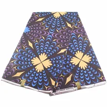 Настоящий шотландский вощеный хлопок Африканский Анкара модный хлопок гхановый Воск Печать Ткань темный цвет