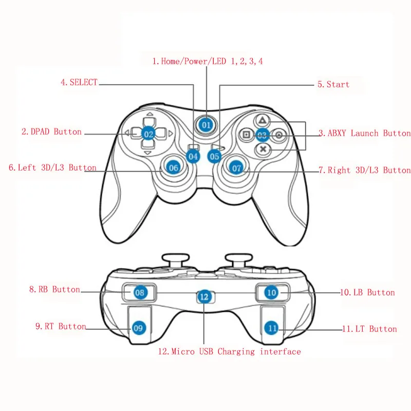 T3 Bluetooth игровой контроллер беспроводной джойстик геймпад с бесплатным держателем для смартфона ПК Pad Smart Box Smart tv Android IOS