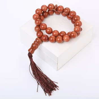 

Muslimische Rosenkranz Edelstein Gebet Islam Round Shape 33 Prayer Beads Islamic Muslim Tasbih Allah Mohammed Rosary Men & Women