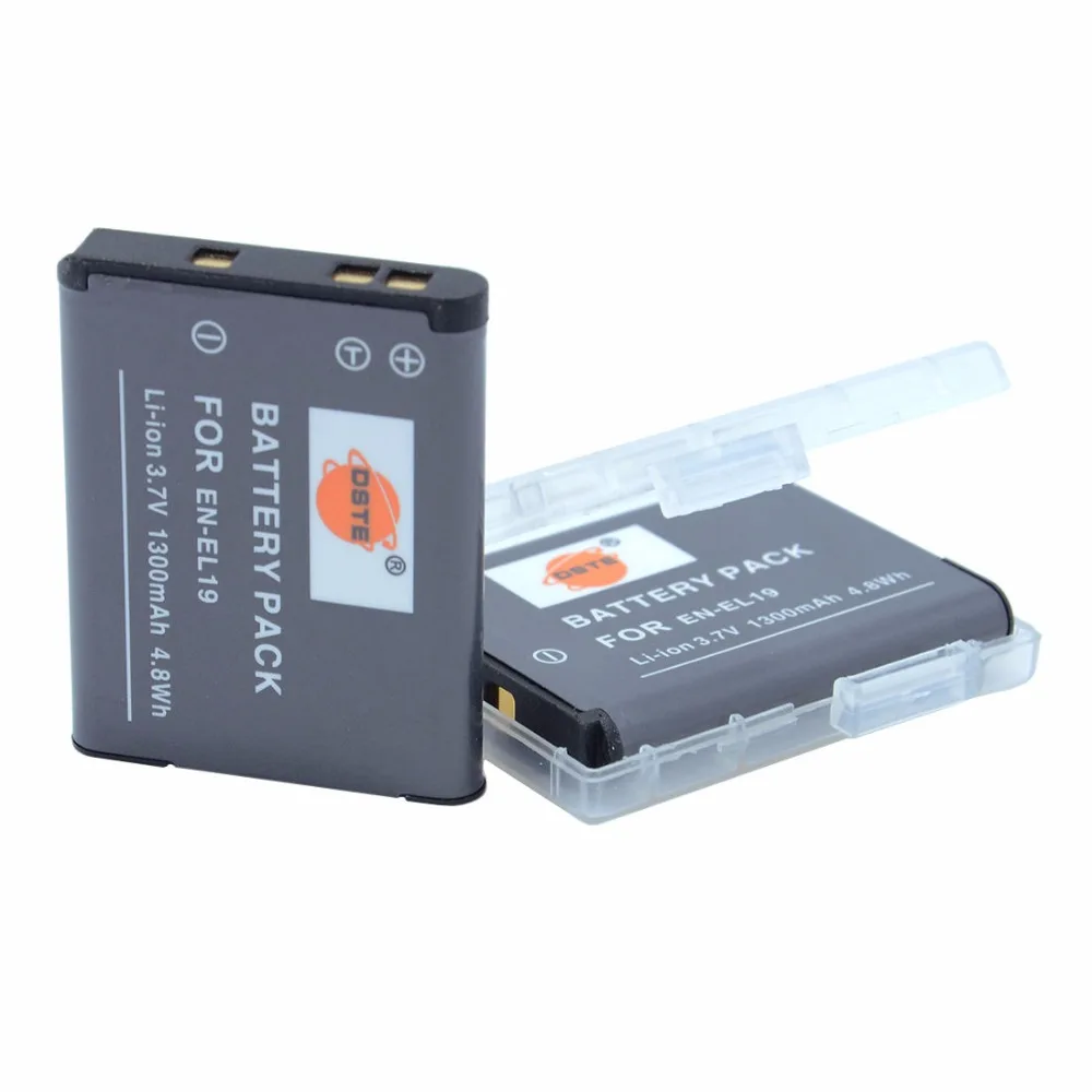 

DSTE 2PCS EN-EL19 Camera Battery Case Protector for Nikon Coolpix S2600 S2700 S3100 S3500 S4100 S4150 S4400 S5200 S6400 S6900