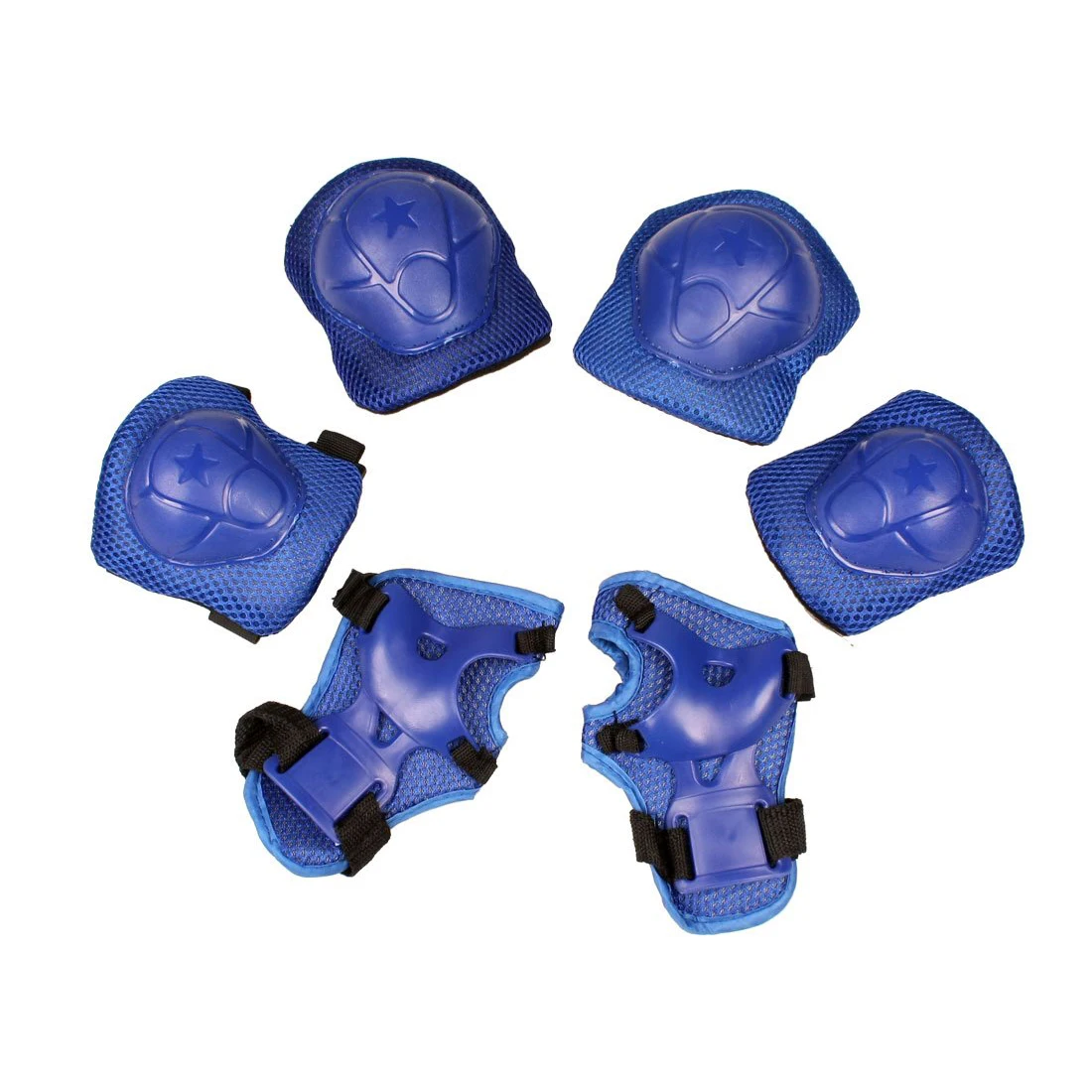 SZ LGFM Children Skating Knee Elbow Wrist Protective Guard Pad Set Solid Bluein Elbow & Knee