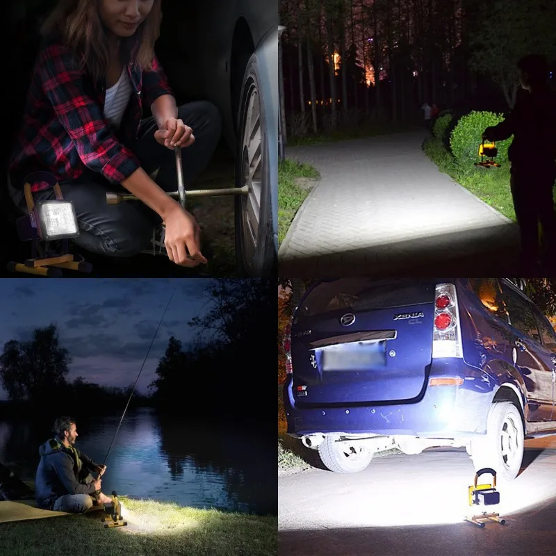 3000 lumen 3 color portable 50w rgb 36 led flood light 120 degree work camping