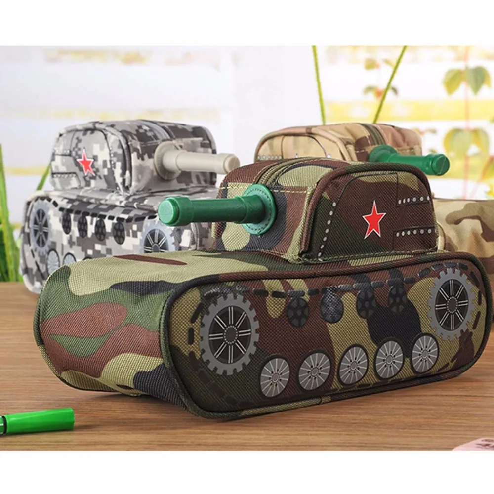 

Creative pencil case and lock code bag boy school tank-shaped student stationery box kawaii large-capacity pencil case storage