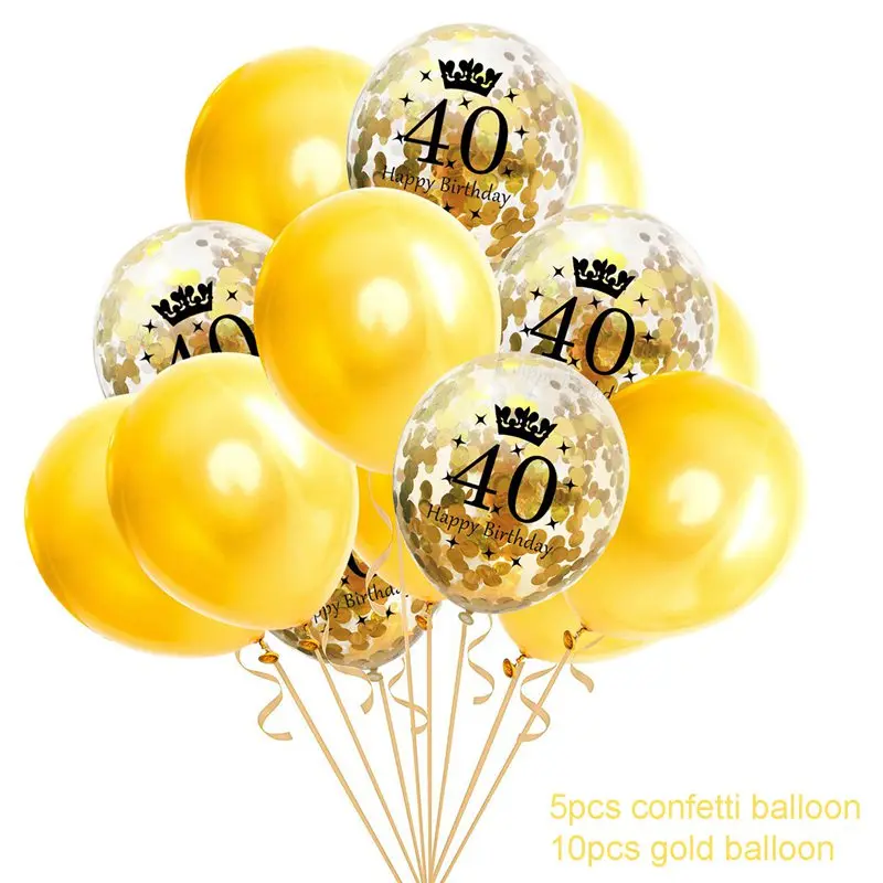 LAPHIL 40th Birthday Photo Booth Props Happy 40 Year Birthday Party Decorations Adult 40 Man Women Party Favors Photobooth Props - Цвет: 23