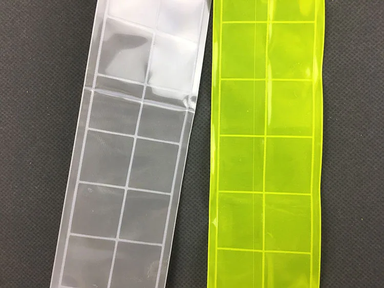 5cm50Meter High visibility Reflective Strips Fluorescent PVC Strip Safety Warning Fabric Sewing Material for Clothing Bag (9)