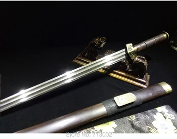 

Handmade Chinese Sharp Groove Folded High Manganese Steel Wushu Full Function Sword For KungFu Jian Full Tang