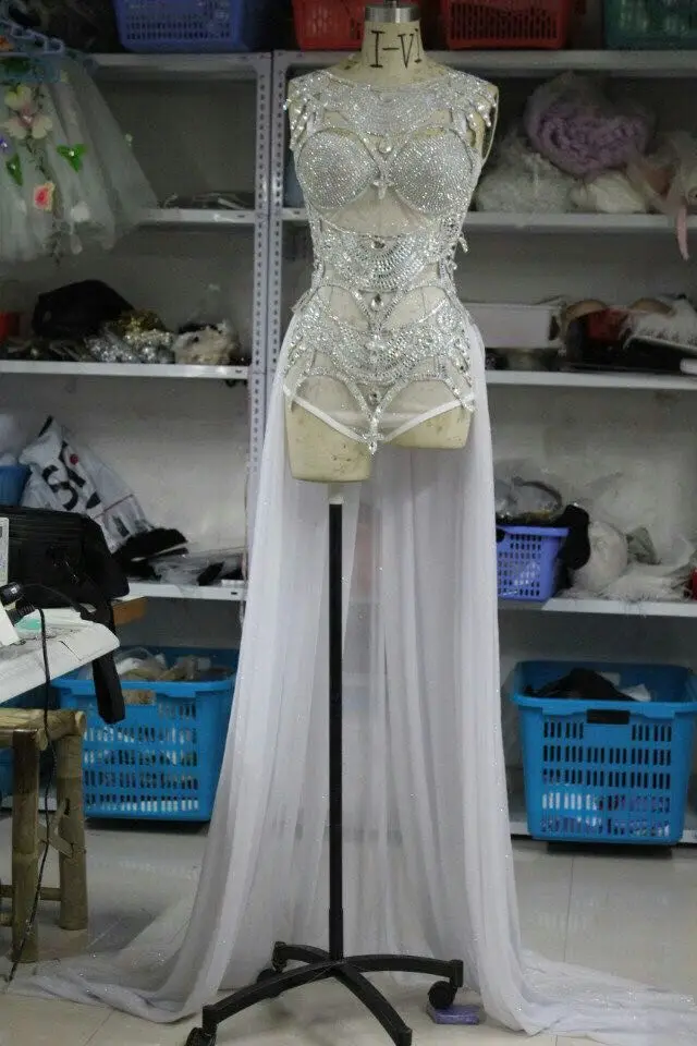 Strass Pailletten Body Rok Kostuums Vrouwen sexy Sexy Heldere Goud Zilver Kleding Set Zangeres Dance Stage Turnpakje Strass Pailletten Body Rok Kostuums Vrouwen sexy Sexy Heldere Goud Zilver Kleding Set Zangeres Dance Stage Turnpakje