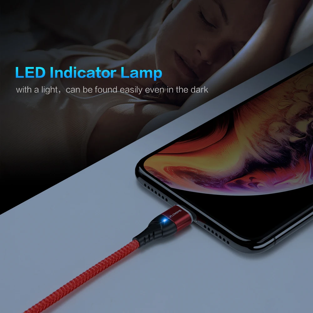 FLOVEME 3A Magnetic USB Cable For iPhone Micro USB Type C Cable Fast Charging Magnet Charger Micro usb Cable For Samsung Xiaomi