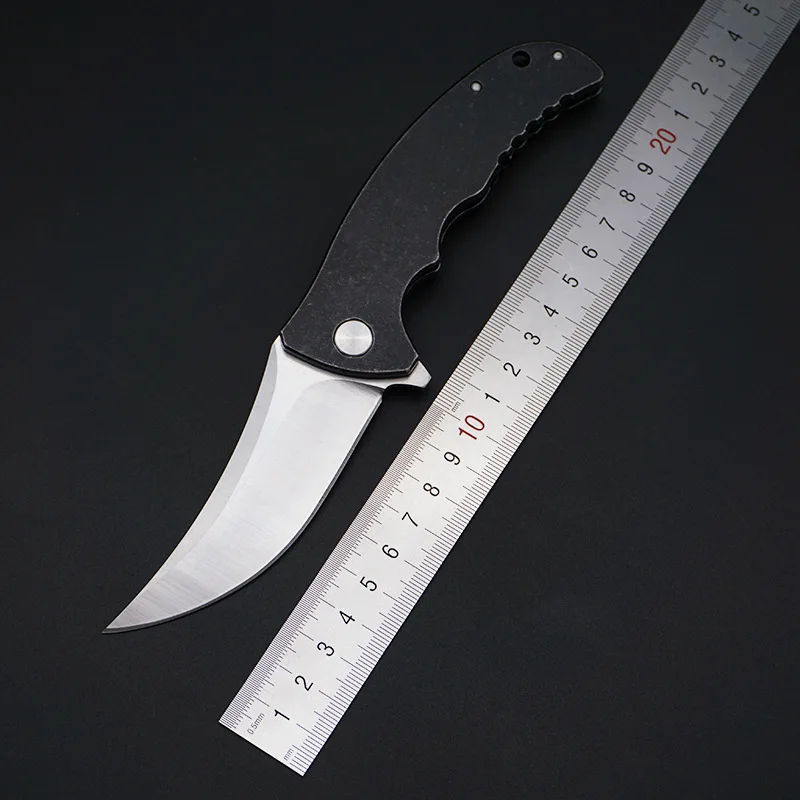 

High quality hot style stainless steel folding knife D2 powder steel outdoor high hardness sharp fine ball bearing knife