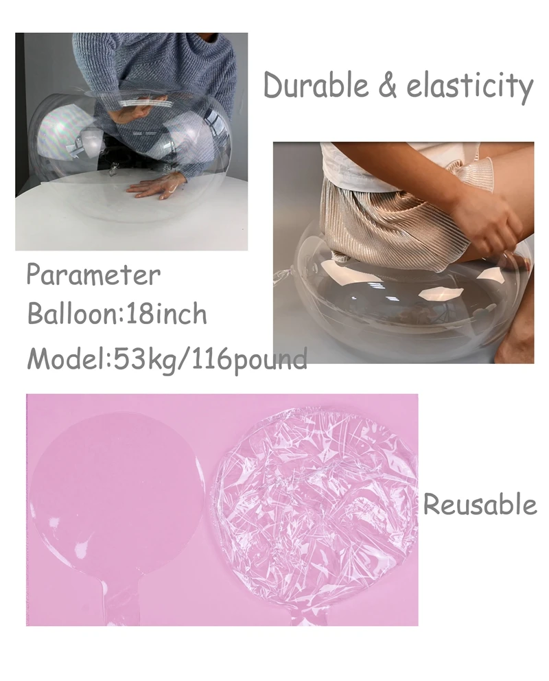 Прозрачные Пузырьковые воздушные шары 1" 18" 2" 36" без складок, прозрачный bobo Jumbo воздушный шар для украшения дня рождения, свадьбы