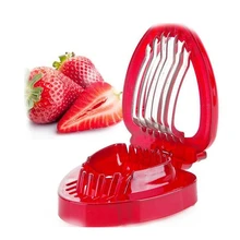 1 Pcs Stainless Steel Plastic Strawberry Slicer Salad Berry Cutter Fruit Knife Kitchen Tools