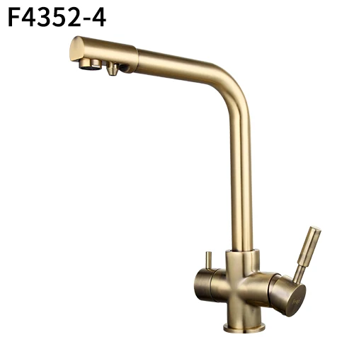 FRAP Kitchen Faucet 5 color brass kichen sink faucet water mixer taps with filtered water mixer cold and hot water tapware - Цвет: F4352-4