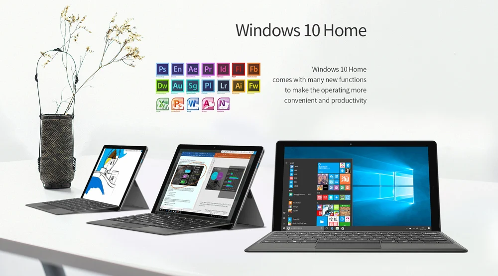 Teclast X3 Plus 2 in 1 Tablet PC 11.6 inch Windows 10 Intel Celeron N3450 Quad Core 1.1GHz 6GB RAM 64GB eMMC Bluetooth Dual Cameras