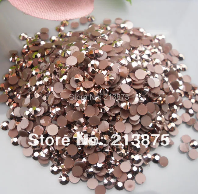 

Wholesale large quantity 50000pcs Bronze Magic color AB jelly 4mm resin rhinestones Mobile stick drill Nail Art SS16 0564#