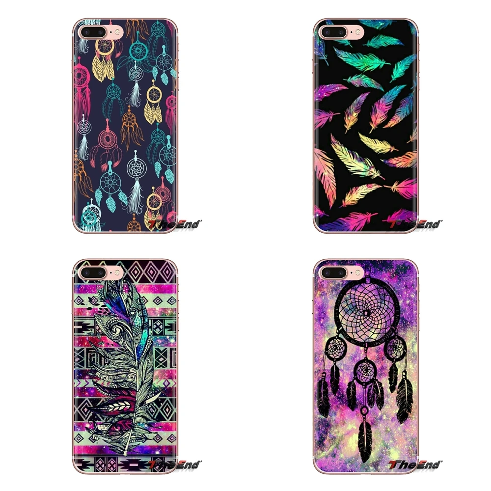 Для iPod Touch Apple iPhone 4 4S 5 5S SE 5C 6 6S 7 8 X XR XS Plus MAX прозрачные чехлы из ТПУ мандала перья