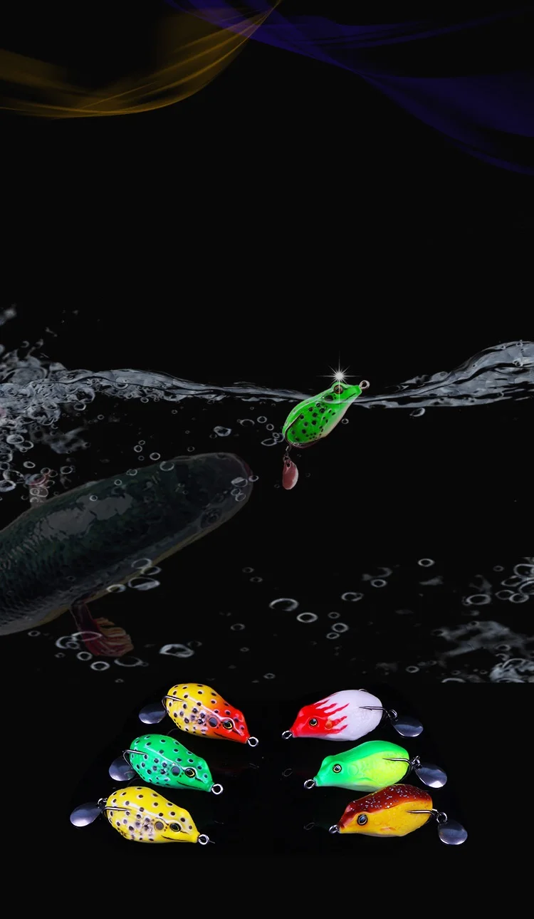 New Pesca Pike Fishing Lure Artificial Bait 10g 50mm Sinking Duck Lure Soft Baits Fishing Wobblers Frog Lure