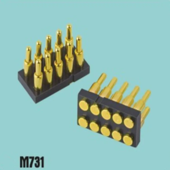

10P Probe Connector Spring Thimble Battery Connector Electronic Contact Magnetic Absorber Spring Pin M731/10p