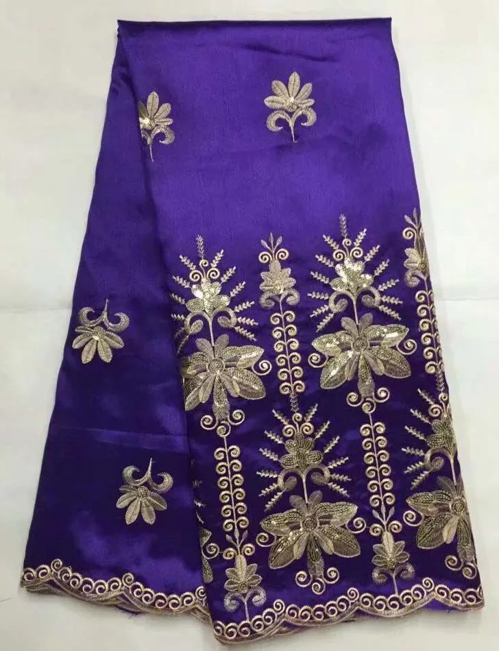 

purple High Quality African George Fabric/Wholesale Cheap lace of Raw Silk African George lace fabric