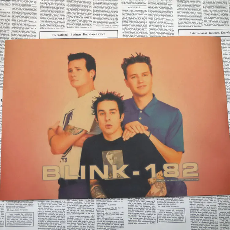 ВИНТАЖНЫЙ ПЛАКАТ The Blink 182 рок-группа крафт ретро панк-рок плакат Европейская и