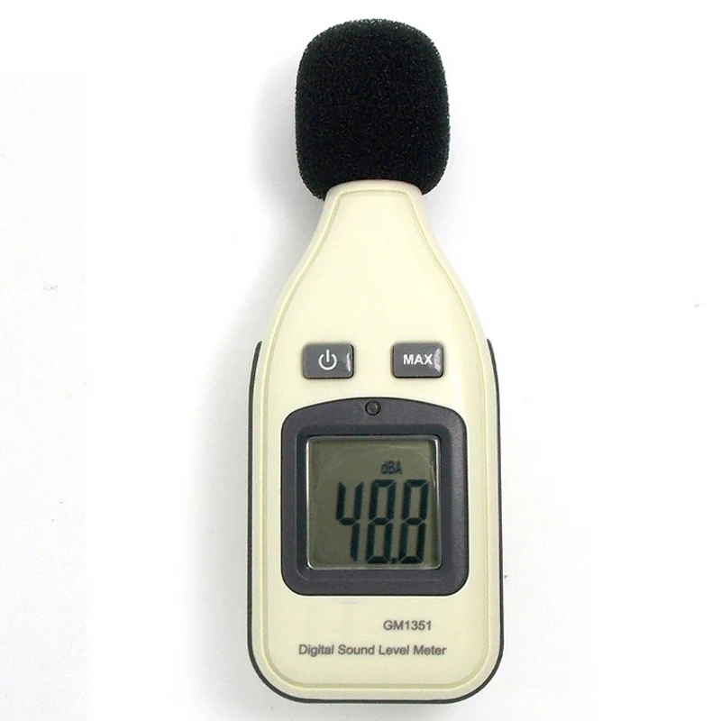 

30-130dBA High Quality Digital Noise Sound Level Meter 1.5 dB Accuracy Decibel Logger Tester LCD Automatic Backlight GM1351