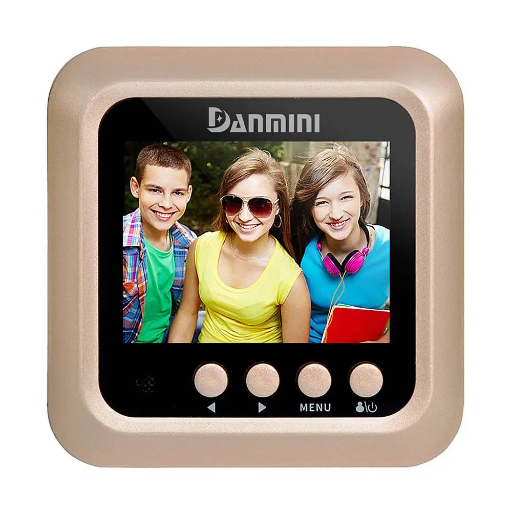 Danmini W5, 2,4 дюйма, цифровой цветной экран для безопасности двери, не беспокоить, глазок, умный дверной глазок, 2 МП, поддержка макс 32 ГБ, TF карта