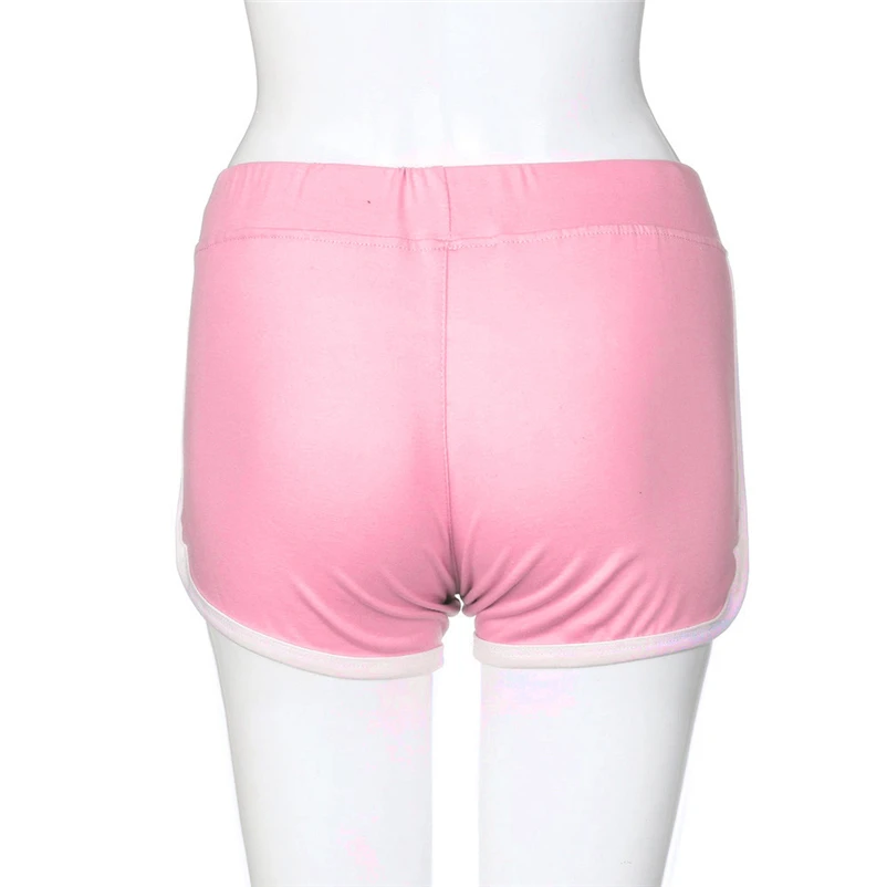 Women Yoga Shorts Summer Pants Women Sport Shorts Gym Workout Waistband Skinny Yoga Elastic Shorts #FS#4JU24 (23)