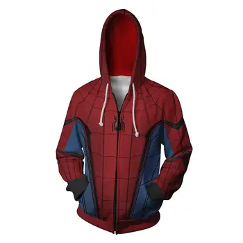 

3D Spider-Man Zip Up Hoodie Sweatshirts Long Sleeve Zipper Men woman Masked Spiderman SpiderHoodie Cosplay Sweatshirt Jacket