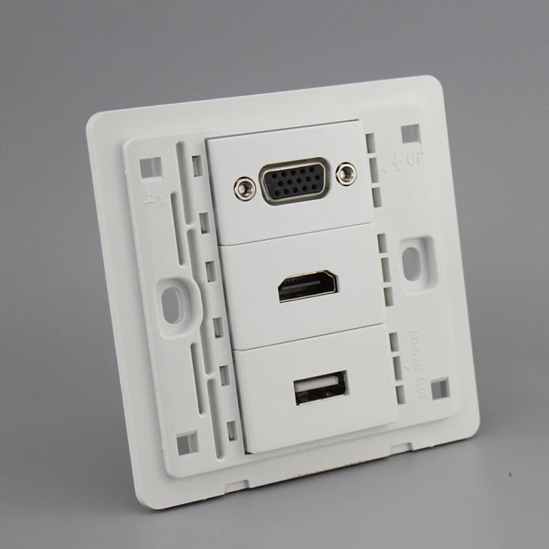 Female To Female VGA+HDMI+USB2.0 Wall outlet pic 4