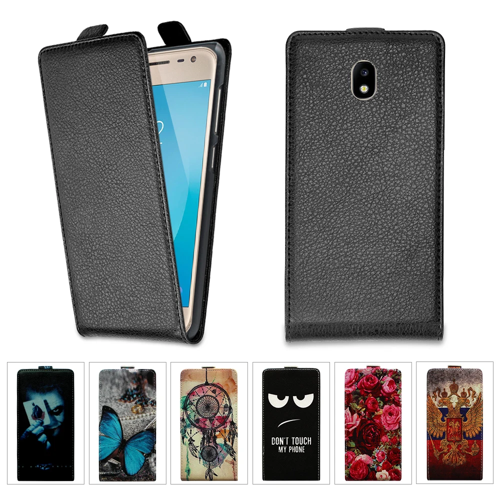 Luxury Flip Leather case For Samsung Galaxy J7 2018 Flip phone Back cover Wallet case For