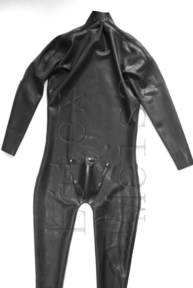 Новинка тяжелый чёрный латексный костюм кошки Zentai толщиной 0 6 мм с застежкой