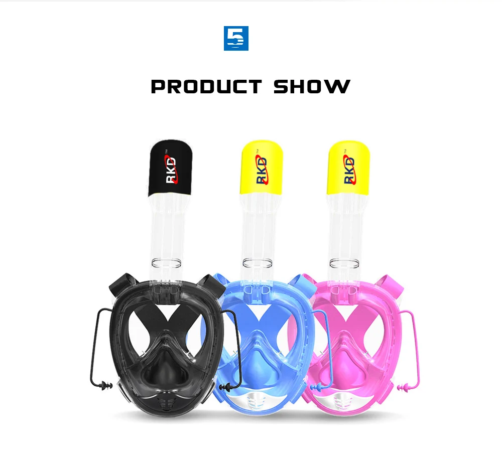 RKD 2nd Generation One-piece Gasbag Snorkeling Mask