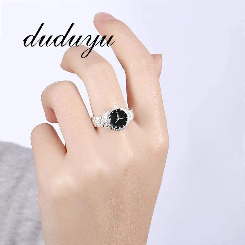 

Best Zircon Watch Decorative Ring for Women Lovely Wedding Party Silver Plated Rings Fashion Classic Female Engagement Jewelry