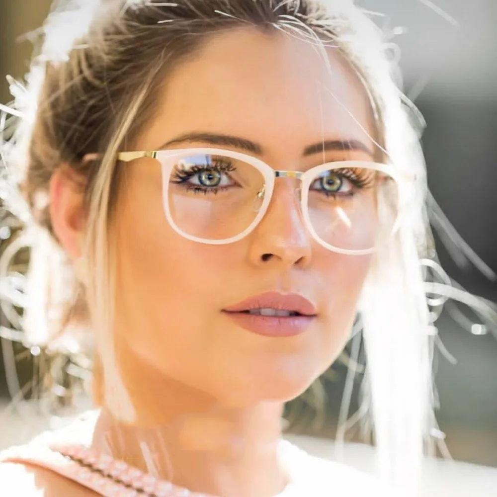 Fashion Optical Glasses Women Clear Lens Square Eyewear lentes Mujer