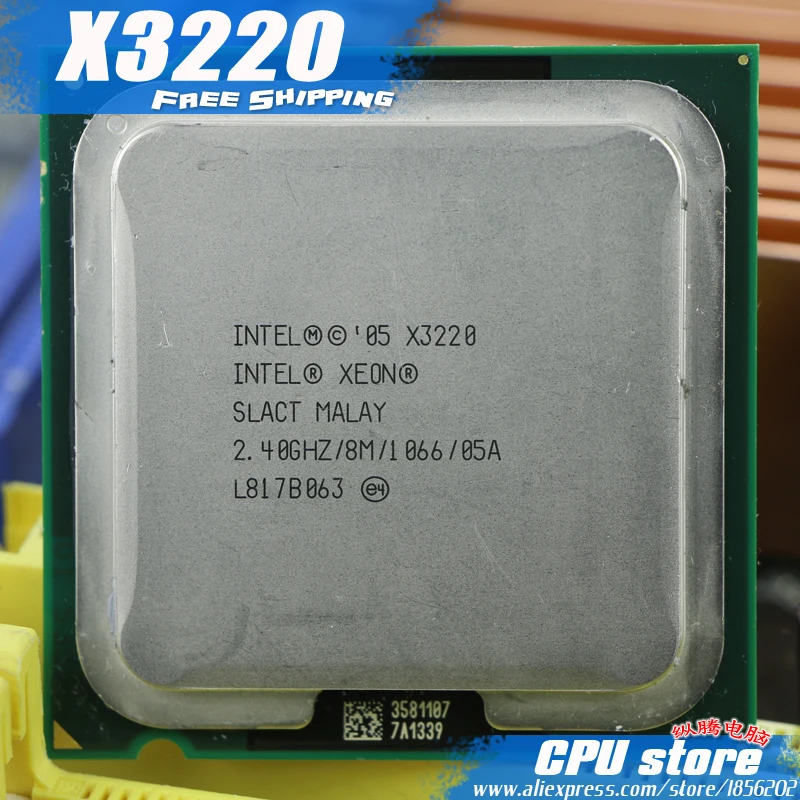 Intel Xeon X3220 Quad Core 2.4GHz LGA 775 95W 8M 1066 Cache Server CPU ...