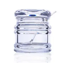 Кухня посуда горшки сахара прозрачная акриловая коробочка для приправ солонка МНЛЗ бутылка с ложкой 2 шт./компл