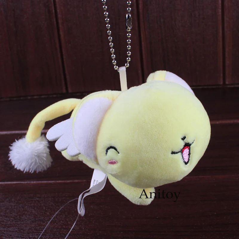 Аниме С мультипликационным рисунком Captor Sakura Kero плюшевая игрушка кукла с кольцом плюшевый мягкий брелок Мягкая кукла 2 стиля 12 см 10 шт/лот