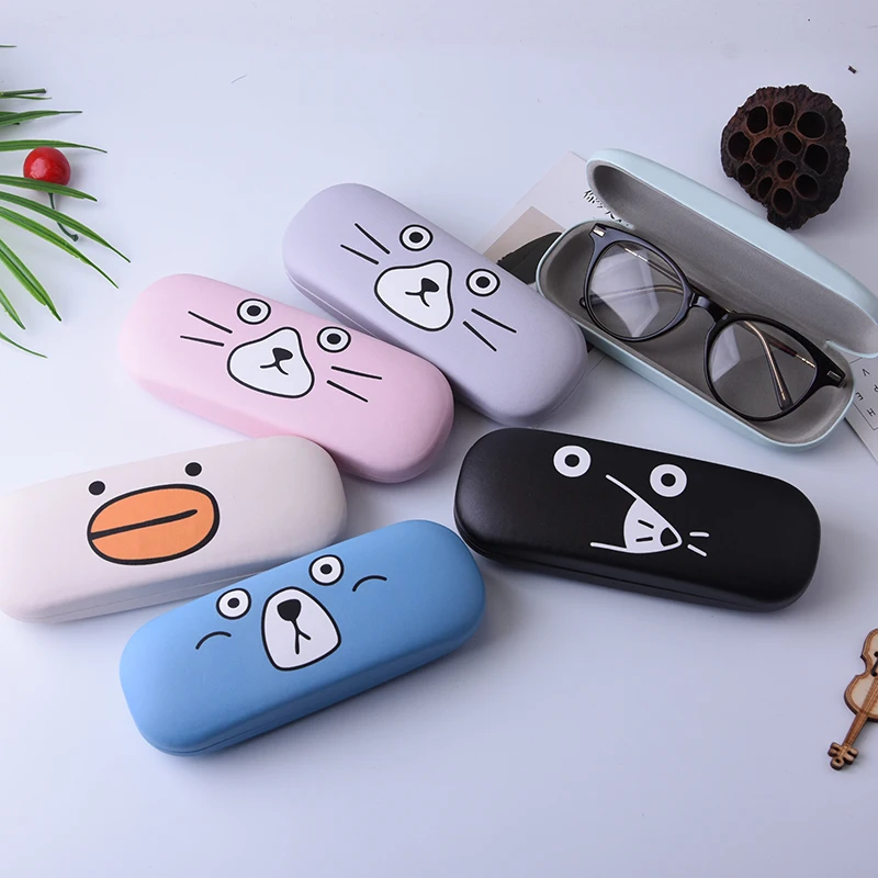 Kawaii Cat Hard Leather Glasses Case Cute Protector Sunglasses Box ...