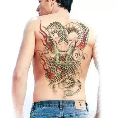 3 шт большой мужской ремень с бляшкой драконом разрабатывает временные водостойкие наклейки для татуировки краска тело татуировка 3d художественные рисунки для мужчин